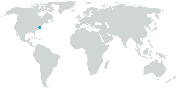 global map highlighting Delaware