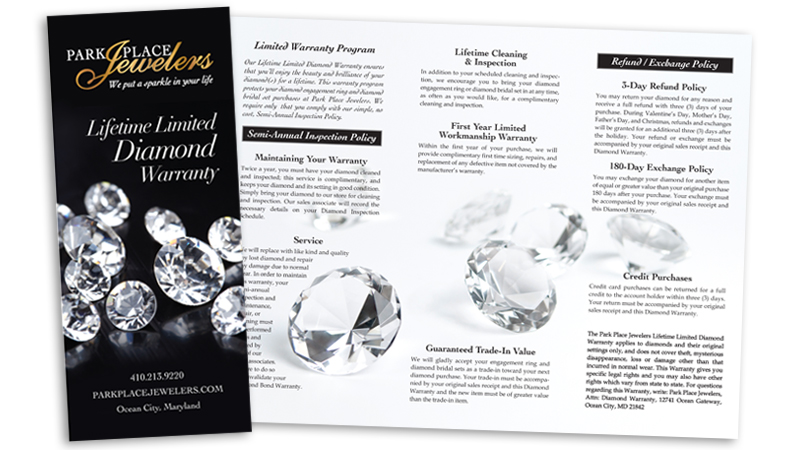 Park Place Jewelers brochure design