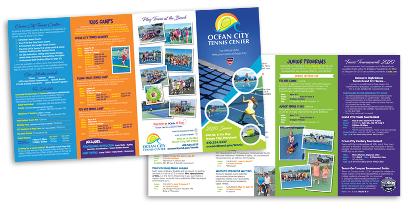 Ocean City Tennis Center brochure design