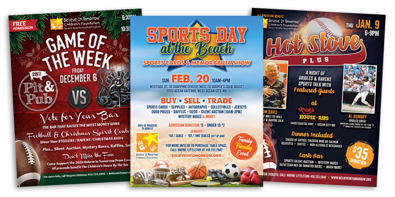 Believe In Tomorrow sports events design