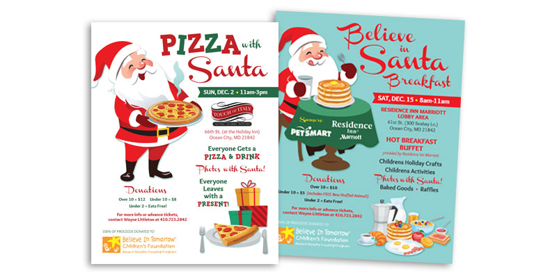 Believe In Tomorrow holiday event flyer design