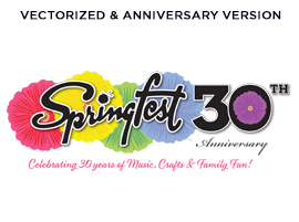 Springfest vectorize and aniversary logo design