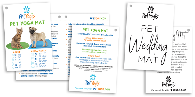 Pet Yogis hang tags