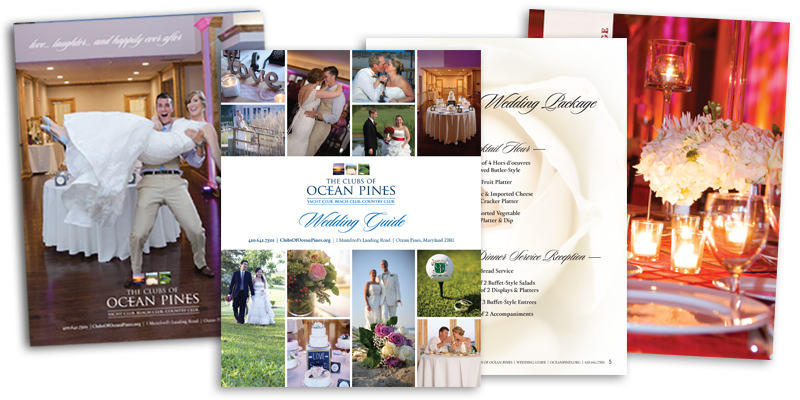 The Clubs of Ocean Pines Wedding Guide publication design