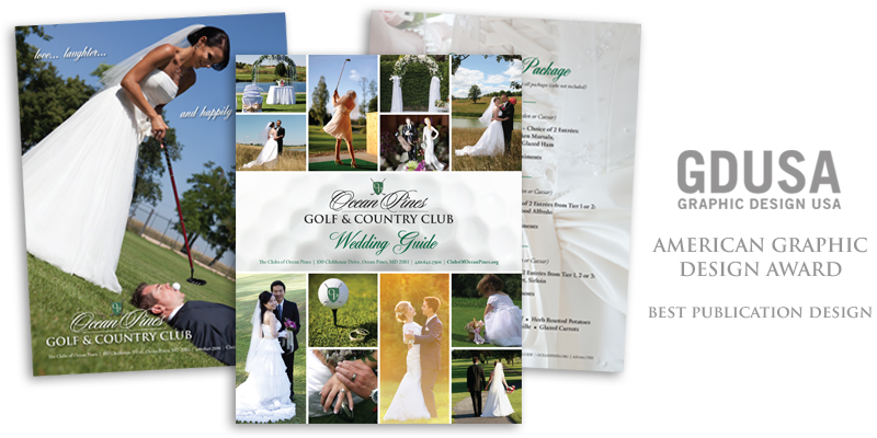 Ocean Pines Golf Club Wedding Guide publication design MRPA award winner