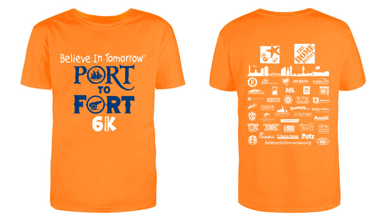 Believe In Tomorrow Port To Fort 6K shirt design