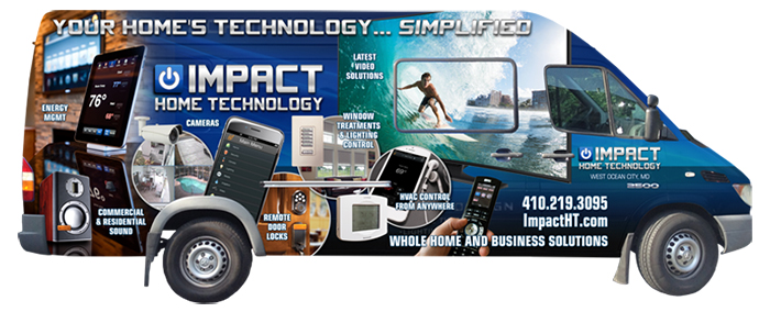 Impact Home Technology vehicle wrap design
