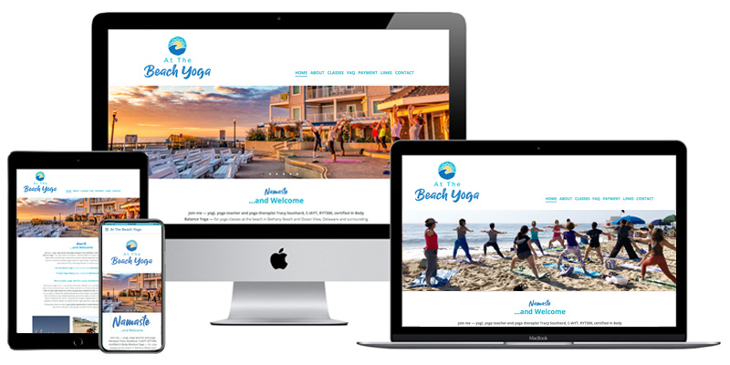 At The Beach Yoga website design