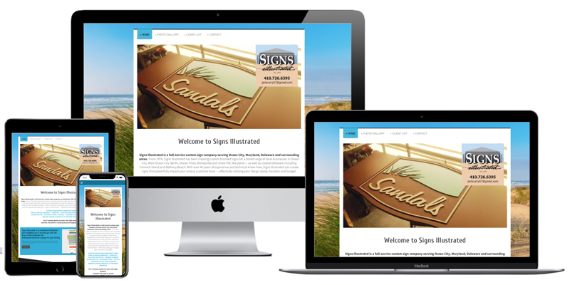 Signs Illustrated by Jack Curry website design